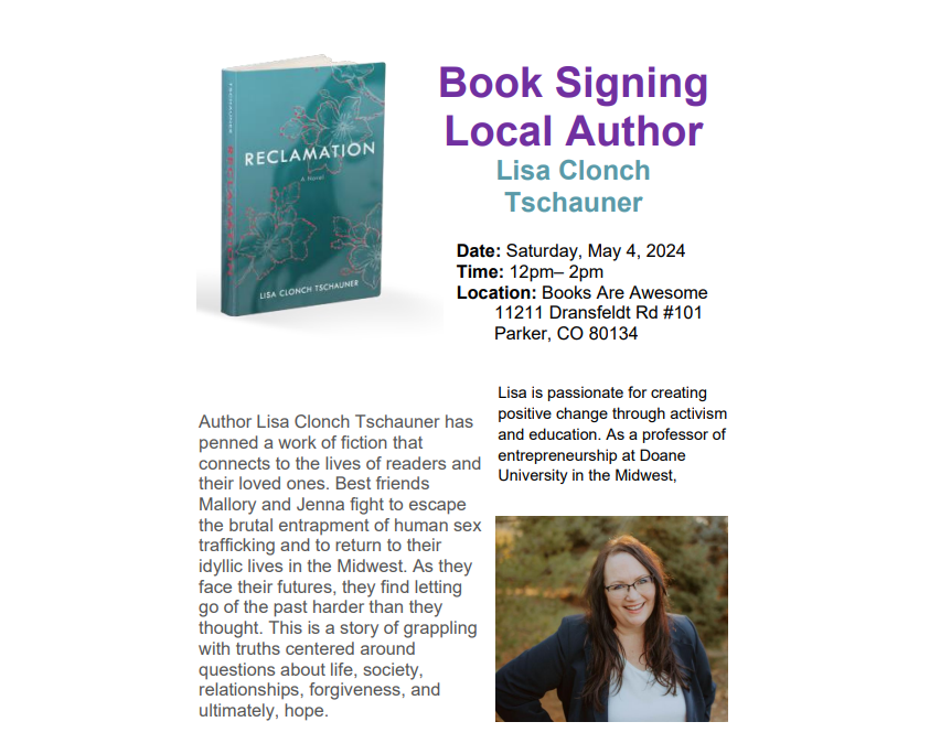Local Author Book Event with Lisa Clonch Tschauner